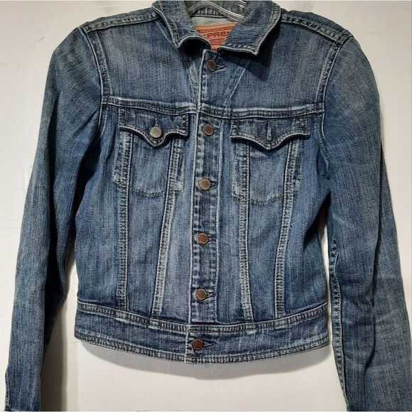 EXPRESS LADIES XS‎ extra small jean jacket - Picture 1 of 6